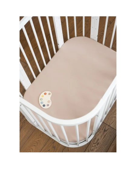 5in1 Babybett mit Matratze und Wiege - weiß | Waldin