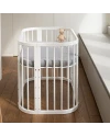 Weißes 5-in-1-Babybett mit Wiege | Waldin