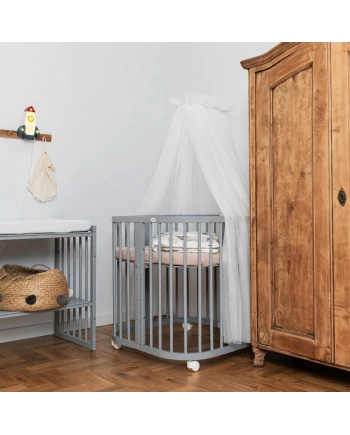 7-in-1-Bettchen mit Matratze Grau | Waldin