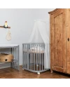 7-in-1-Bettchen mit Matratze Grau | Waldin