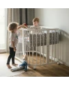 7in1 Babybett mit Matratze Weiß | Waldin