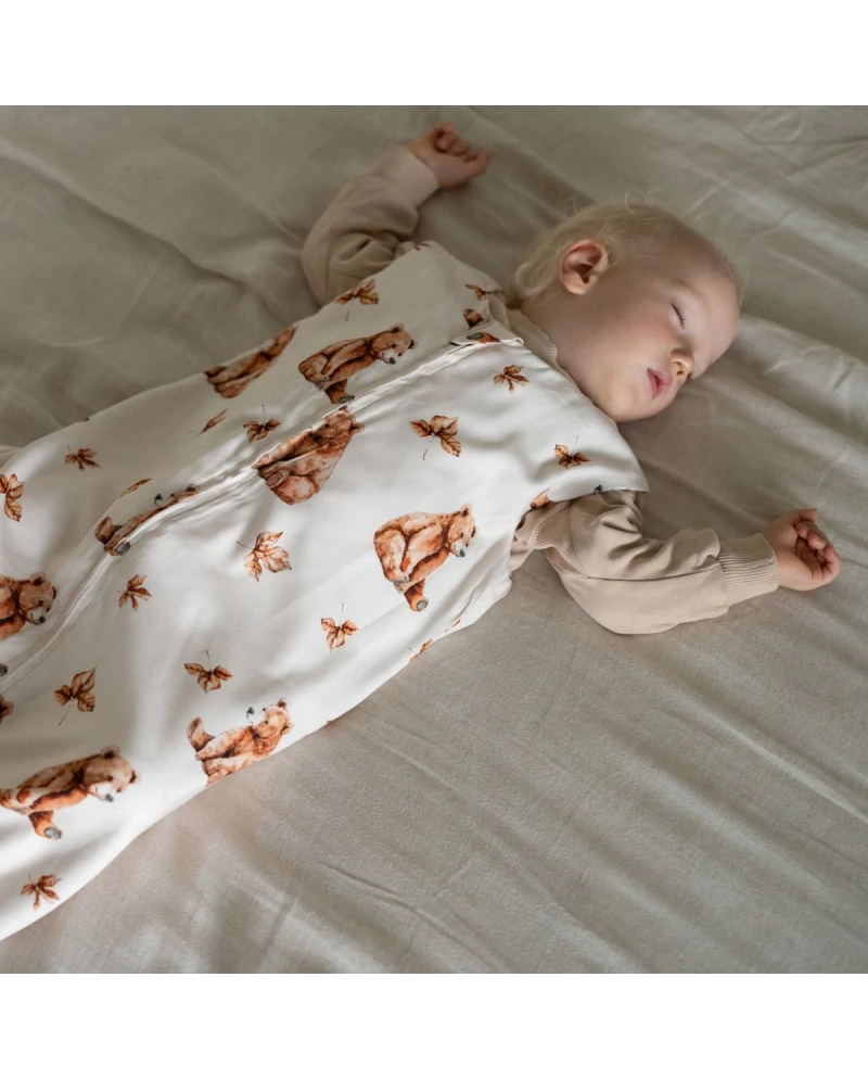 Bambus Babyschlafsack 6-18 Monate Bären Atmungsaktiv&weich Waldin Bambus Babyschlafsack 6-18 Monate Bären Atmungsaktiv&weich Waldin