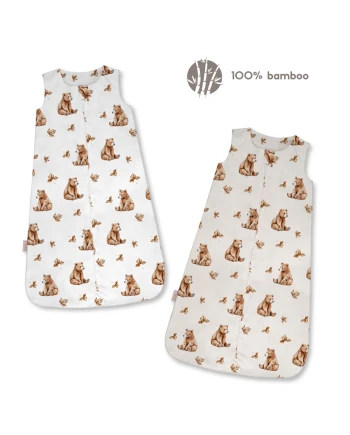 Bambus Babyschlafsack 6-18 Monate Bären Atmungsaktiv&weich Waldin