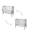 2in1 Bettchen mit Matratze - Grau | Waldin