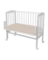 Baumwoll-Spannbettlaken Beistellbett 2-in-1 Waldin 90x50 Beige