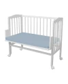 Baumwoll-Spannbettlaken Beistellbett 2-in-1 Waldin 90x50 Blau