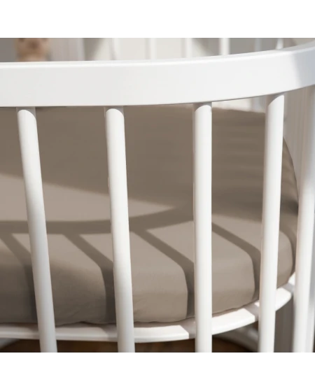 Spannbettlaken aus Baumwolle 124x73 cm 7-in-1-Babybett | Waldin