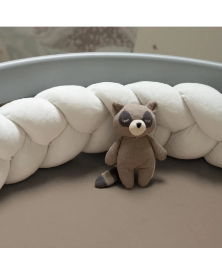 Spannbettlaken aus Baumwolle 73x73 cm Oval 7-in-1 Babybett WALDIN