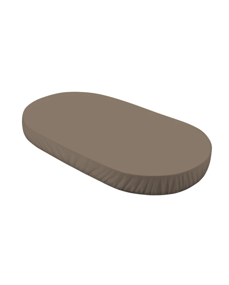 Spannbettlaken aus Baumwolle 124x73 cm – Oval Taupe | Waldin Spannbettlaken aus Baumwolle 124x73 cm – Oval Taupe | Waldin