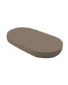 Spannbettlaken aus Baumwolle 124x73 cm – Oval Taupe | Waldin