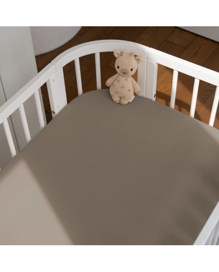 Spannbettlaken aus Baumwolle 93x65 für 5in1 Babybett – Waldin