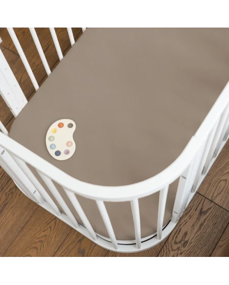 Spannbettlaken aus Baumwolle 93x65 für 5in1 Babybett – Waldin