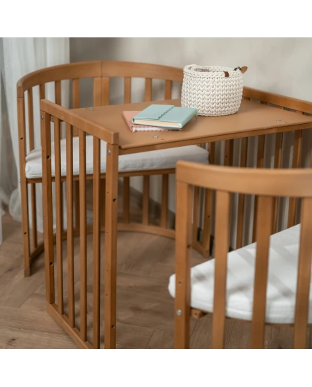 Ovales 7in1 Babybett mit Matratze - Vintage