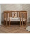 Ovales 7in1 Babybett mit Matratze - Vintage