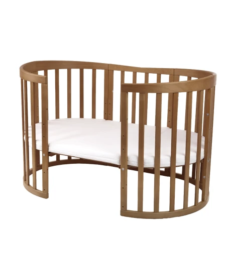 Ovales 7in1 Babybett mit Matratze - Vintage