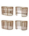 Ovales 7in1 Babybett mit Matratze - Vintage