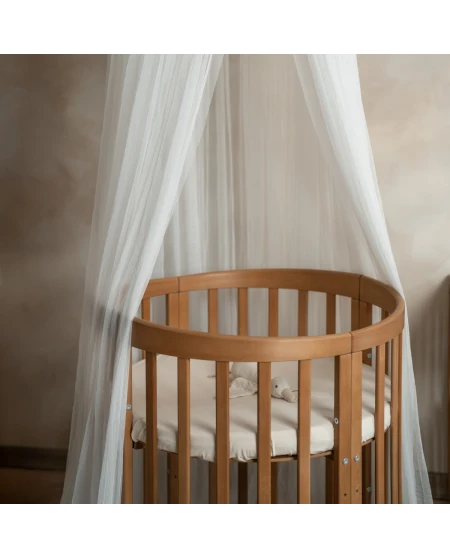 Ovales 7in1 Babybett mit Matratze - Vintage