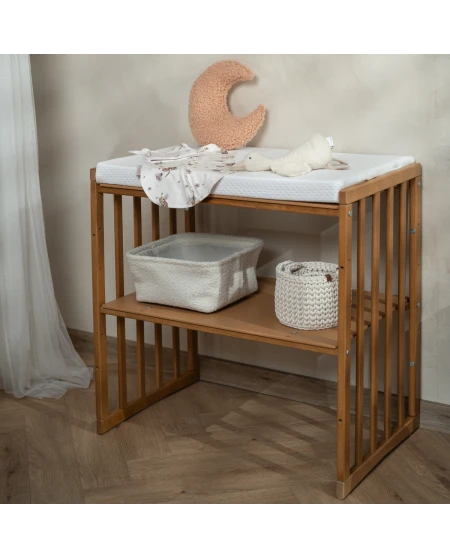 Ovales 7in1 Babybett mit Matratze - Vintage