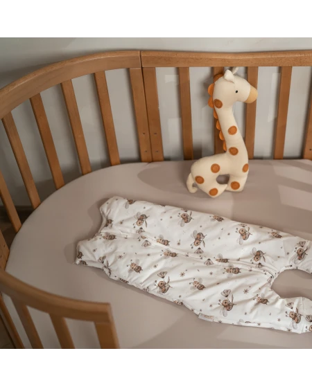 Ovales 7in1 Babybett mit Matratze - Vintage