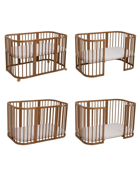 7in1 Babybett mit Matratze - Vintage | Waldin