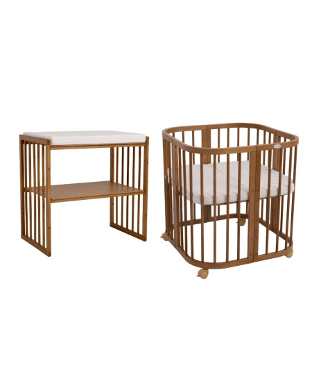 7in1 Babybett mit Matratze - Vintage | Waldin
