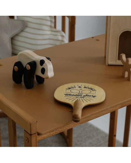 Ovales 7in1 Babybett mit Matratze - Vintage