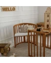 Ovales 7in1 Babybett mit Matratze - Vintage