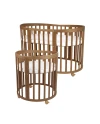Ovales 7in1 Babybett mit Matratze - Vintage