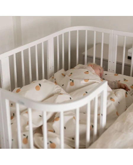 7in1 Babybett mit Matratze Weiß | Waldin