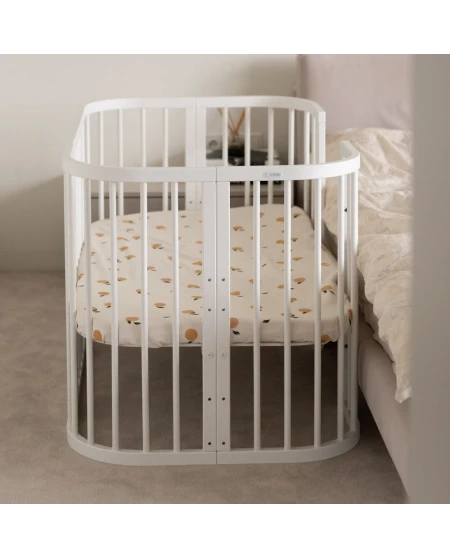 7in1 Babybett mit Matratze Weiß | Waldin