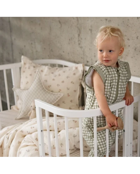 7in1 Babybett mit Matratze Weiß | Waldin