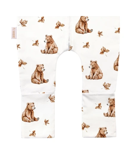 Baumwoll-Schlafsack mit Beinen Baren Weiß 1-2 Jahre | Waldin