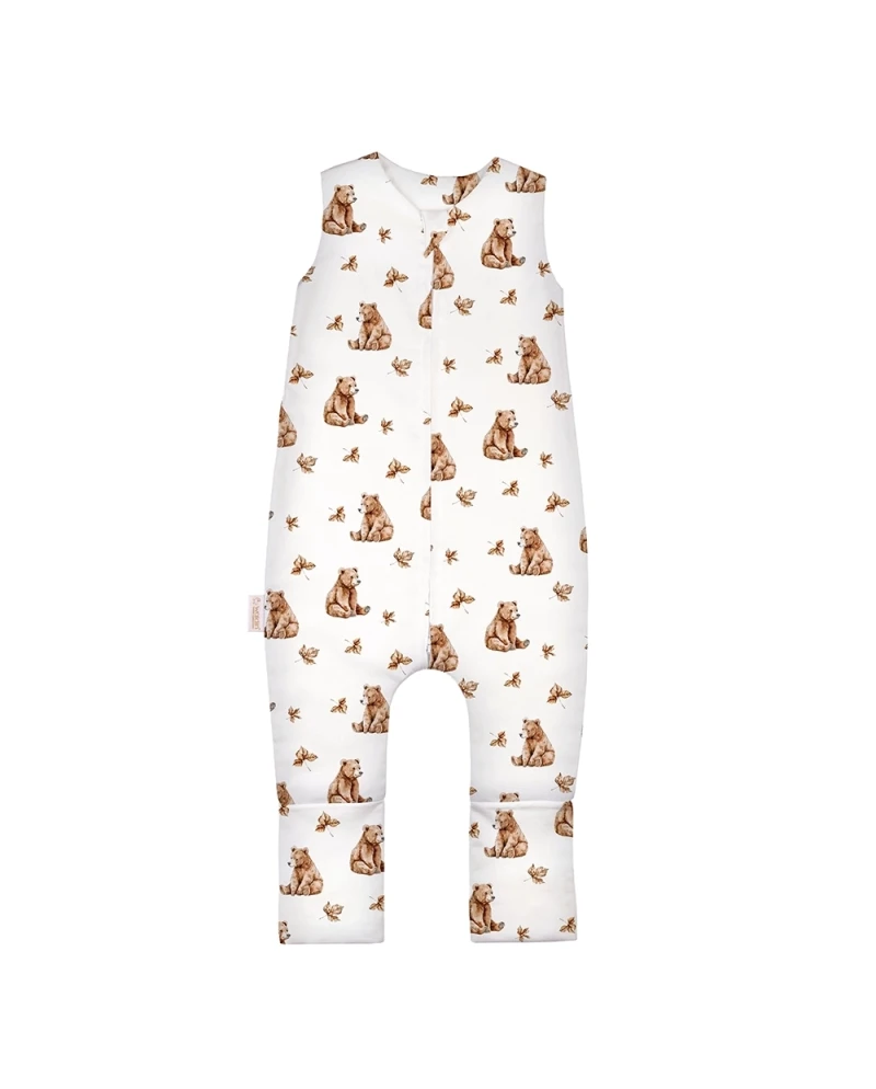 Baumwoll-Schlafsack mit Beinen Baren Weiß 3-4 Jahre | Waldin Baumwoll-Schlafsack mit Beinen Baren Weiß 3-4 Jahre | Waldin