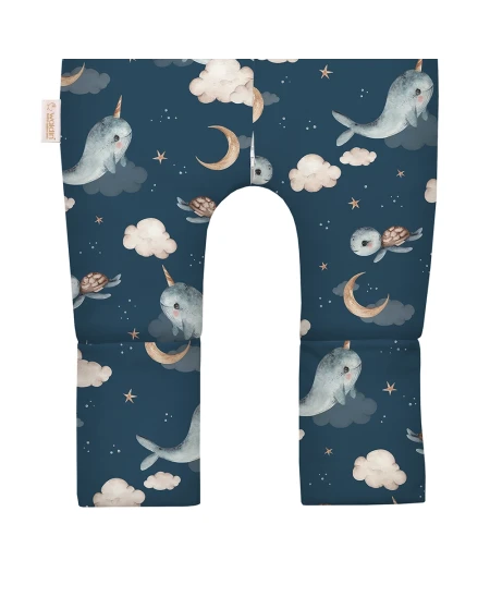 Baumwoll-Schlafsack mit Beinen Wale Weiß 1-2 Jahre | Waldin