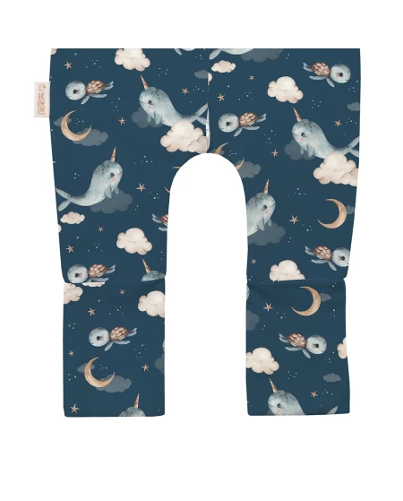 Baumwoll-Schlafsack mit Beinen Wale Weiß 3-4 Jahre | Waldin