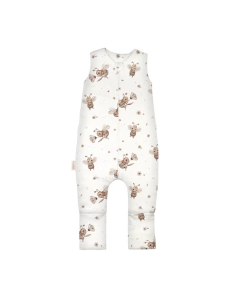 Baumwoll-Schlafsack mit Beinen Weiß 1-2 Jahre | Waldin