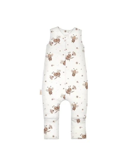 Baumwoll-Schlafsack mit Beinen Weiß 1-2 Jahre | Waldin
