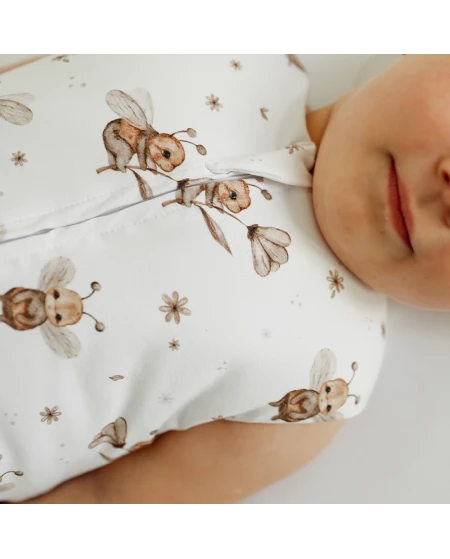 Baumwoll-Schlafsack mit Beinen Weiß 1-2 Jahre | Waldin