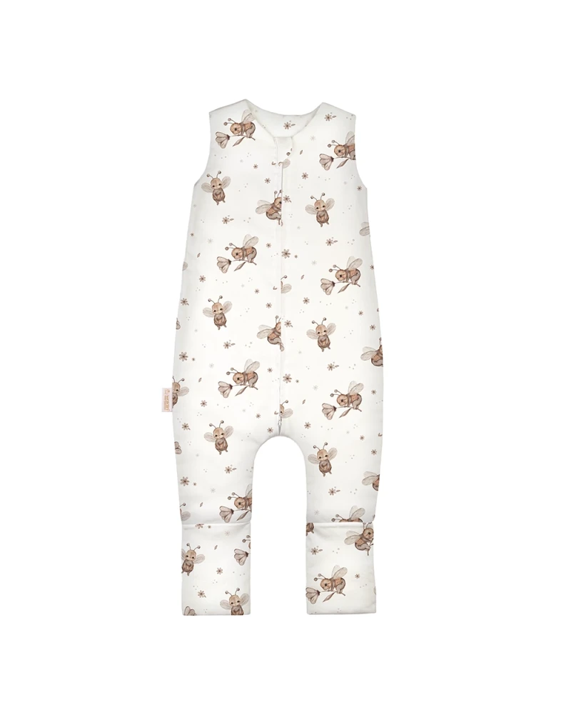 Baumwoll-Schlafsack mit Beinen Bienen Weiß 3-4 Jahre | Waldin Baumwoll-Schlafsack mit Beinen Bienen Weiß 3-4 Jahre | Waldin
