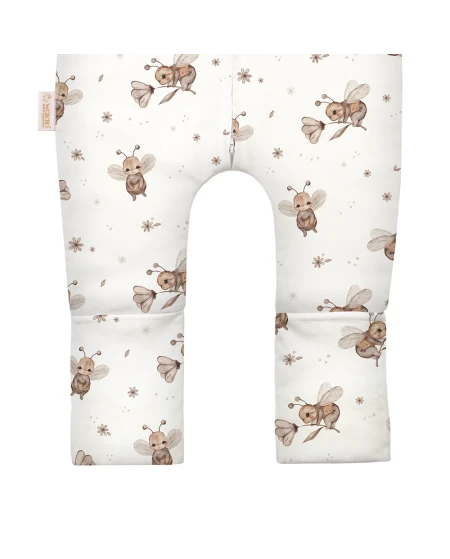 Baumwoll-Schlafsack mit Beinen Bienen Weiß 3-4 Jahre | Waldin