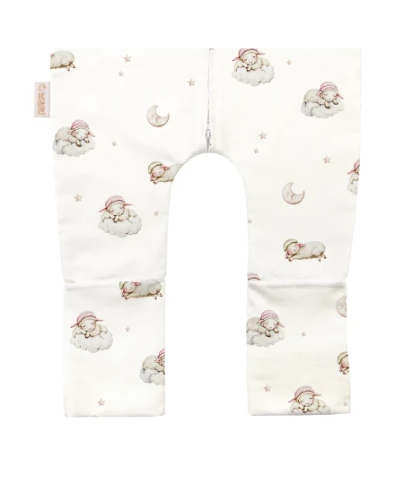 Baumwoll-Schlafsack mit Beinen Lullaby Weiß 1-2 Jahre | Waldin