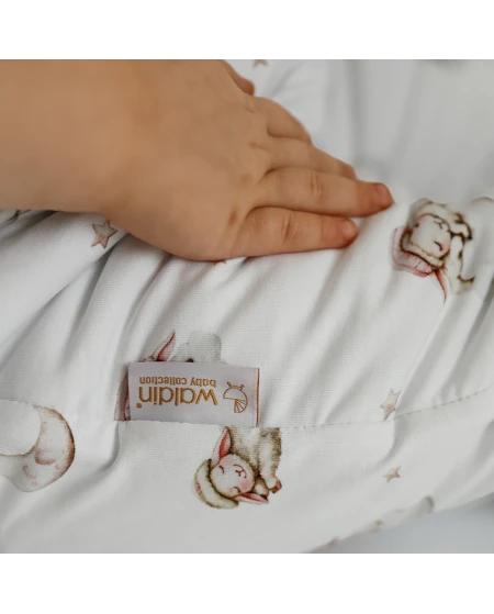 Baumwoll-Schlafsack mit Beinen Lullaby Weiß 1-2 Jahre | Waldin