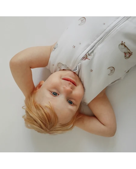 Baumwoll-Schlafsack mit Beinen Lullaby Weiß 3-4 Jahre | Waldin
