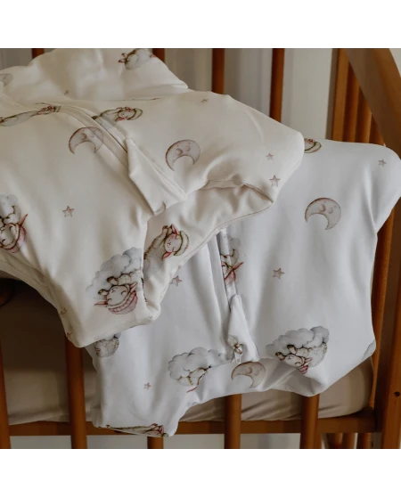 Baumwoll-Schlafsack mit Beinen Lullaby Weiß 3-4 Jahre | Waldin