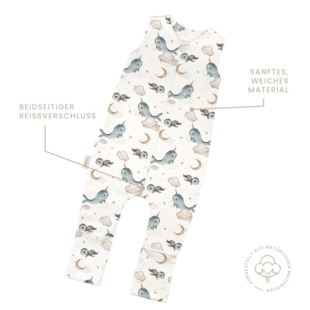 Schlafsack-mit-Beinen-sommerlich-0.5-TOG-Wale-Weiß-3-4-Jahre-Eigenschaften