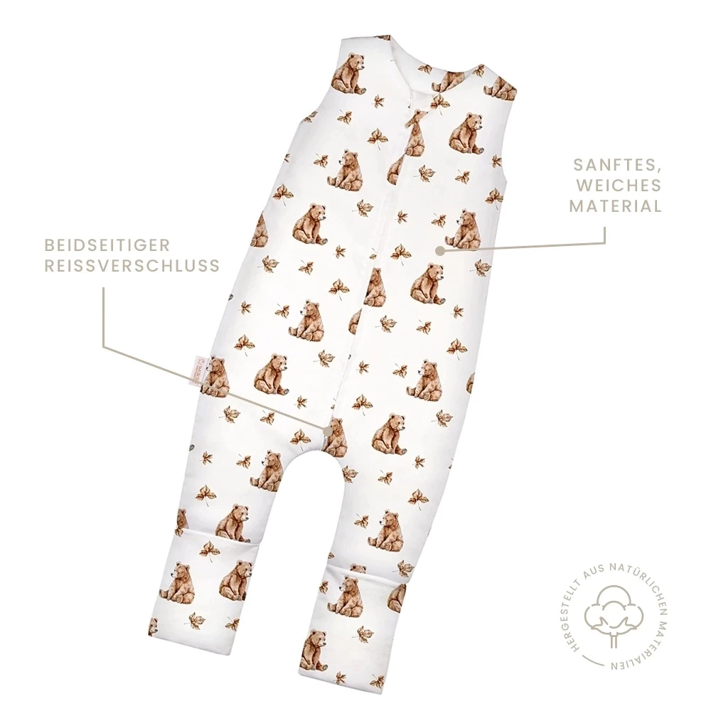 Schlafsack-mit-Beinen-winterlich-2.5-TOG-Barenjunge-Weiß-3-4-Jahre-Eigenschaften-Waldin