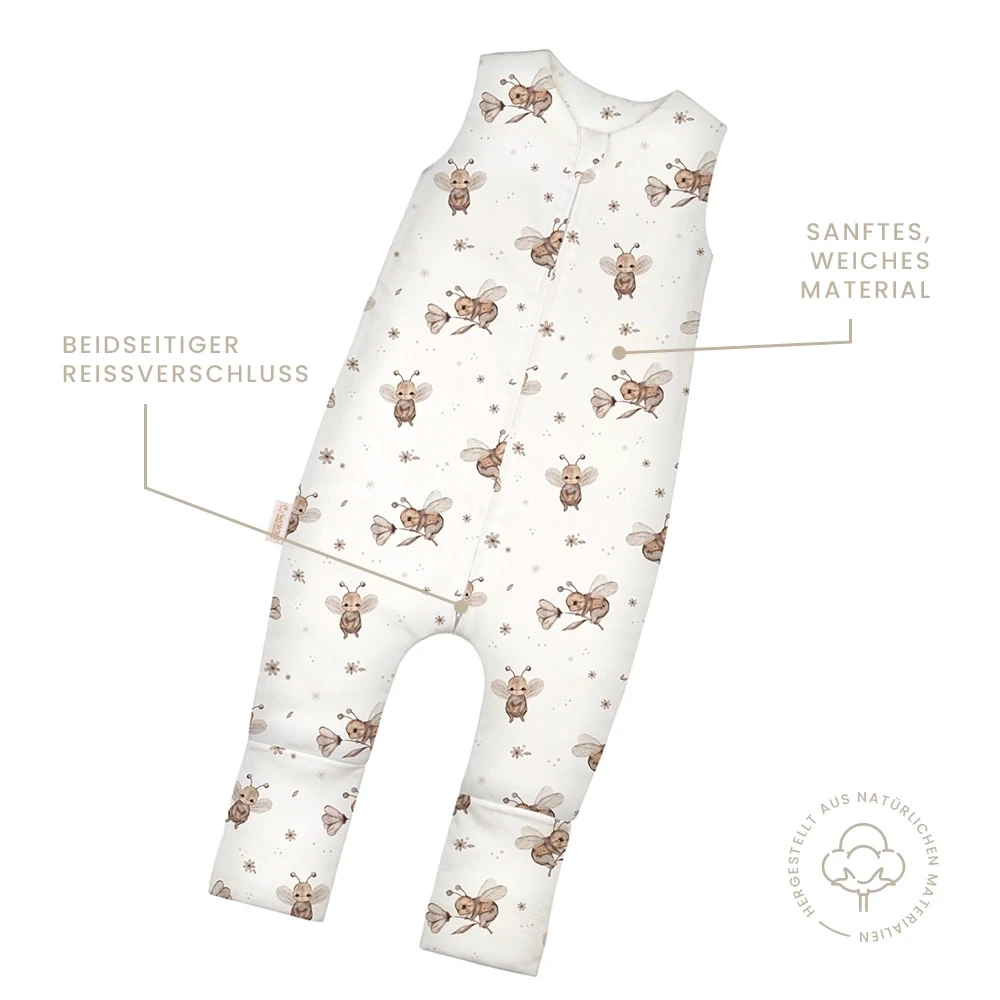 Schlafsack-mit-Beinen-winterlich-2.5-TOG-Bienen-Weiß-3-4-Jahre-Eigenschaften